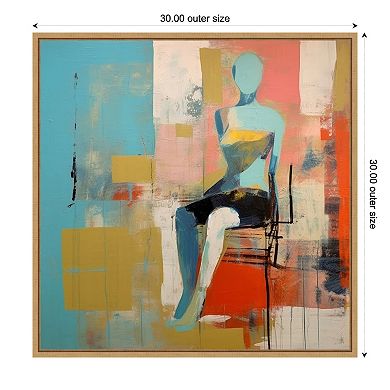 Amanti Art Conceptual Abstract Figurative Framed Canvas Wall Art