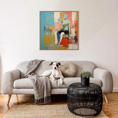 Amanti Art Conceptual Abstract Figurative Framed Canvas Wall Art