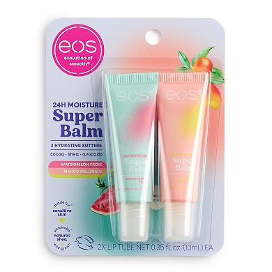 eos 24 Hour Moisture Super Balm - Mango Melonade & Watermelon Frosé 2-pk.