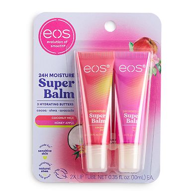 eos 24 Hour Moisture Super Lip Balm - Coconut Milk & Honey Apple 2-pk.