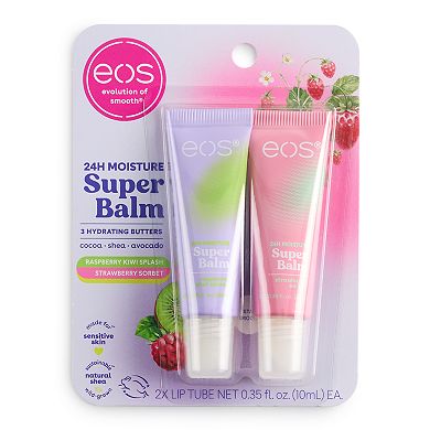 eos Strawberry Sorbet & Raspberry Kiwi Splash Super Balm 2-pk.