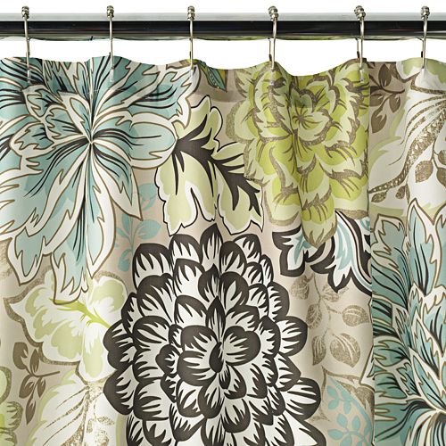 Home Classics Reiko Floral Fabric Shower Curtain Kohl S