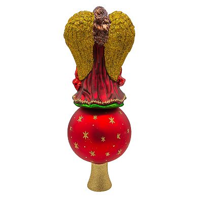 Kurt Adler Finial Christmas Angel Treetop With Reflector