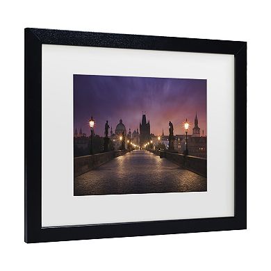 Trademark Fine Art Saint Charles Bridge, Prague Matted Framed Wall Art