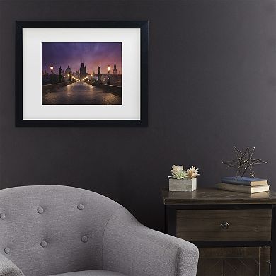 Trademark Fine Art Saint Charles Bridge, Prague Matted Framed Wall Art