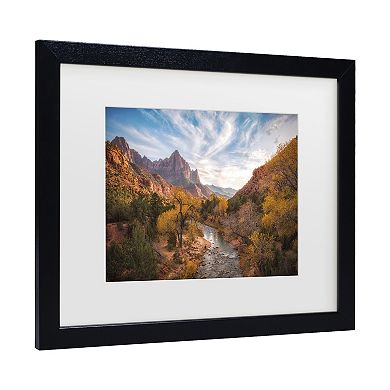 Trademark Fine Art Watchman Sunset Matted Framed Wall Art