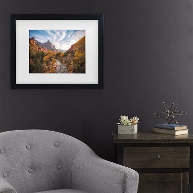 Trademark Fine Art Watchman Sunset Matted Framed Wall Art