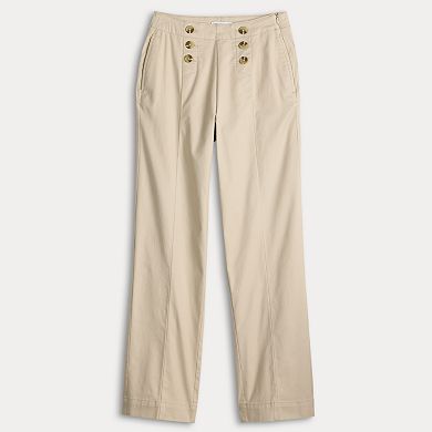 Women's Croft & Barrow® Sailor Button Chino Pants