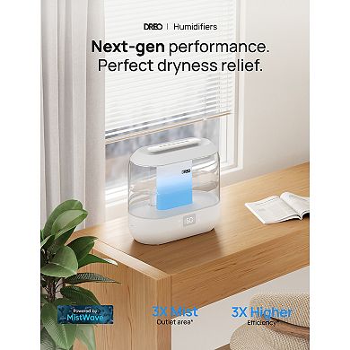 DREO 4L Smart Ultrasonic Cool Humidifier with Bonus Filter