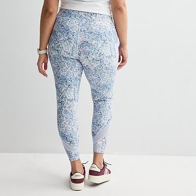 Plus Size Tek Gear® Ultrastretch Mesh Pieced 7/8 Leggings