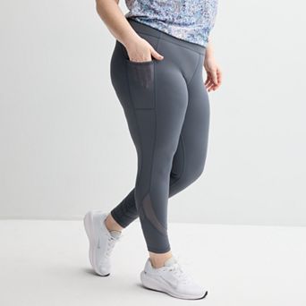 Plus Size Tek Gear® Ultrastretch Mesh Pieced 7/8 Leggings