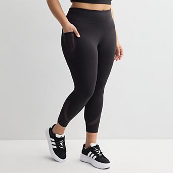 Plus Size Tek Gear® Ultrastretch Mesh Pieced 7/8 Leggings