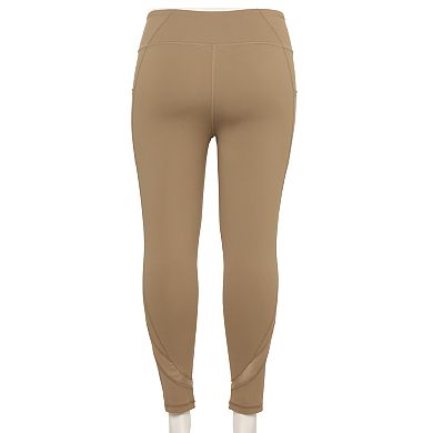 Plus Size Tek Gear Ultrastretch Mesh Pieced 7/8 Leggings