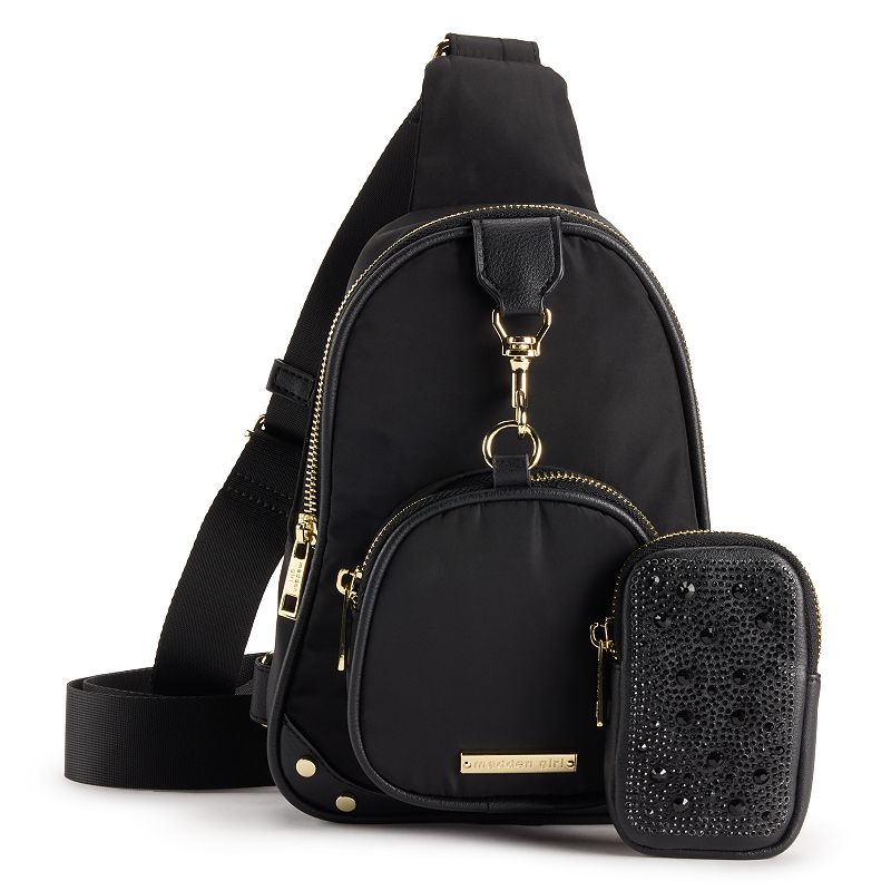 madden girl Nylon Sling Bag, Black
