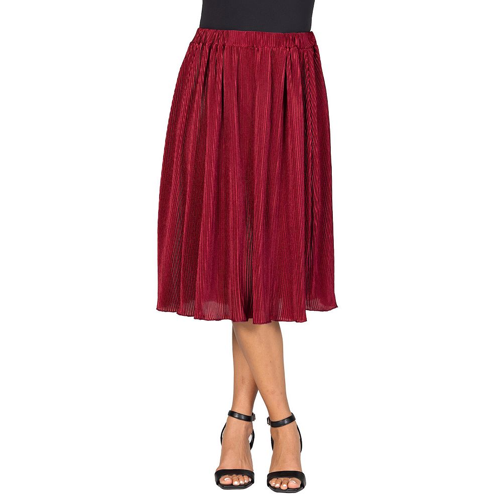 ADORA Elastic Waistband Tiered Midi Skirt main image 1