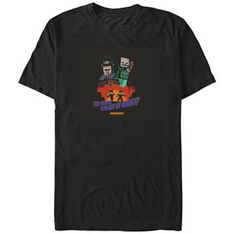 Big & Tall Minecraft The Bad Mobs Come Out At Night Graphic Tee