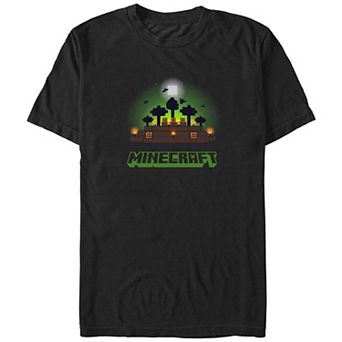 Big & Tall Minecraft Pumpkin Night Graphic Tee