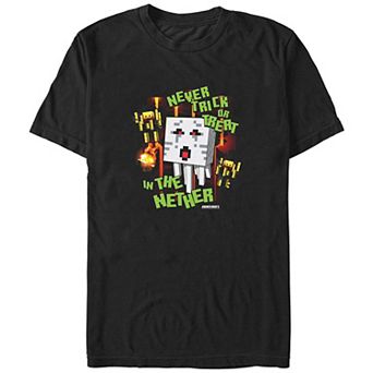 Big & Tall Minecraft Never Trick Or Treat In The Nether Graphic Tee