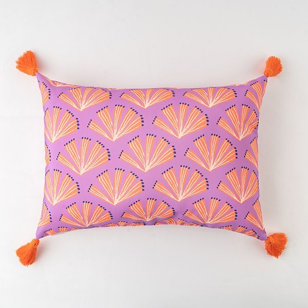 Sonoma Goods For Life® Lavender Orange Fan Outdoor Pillow - Violet