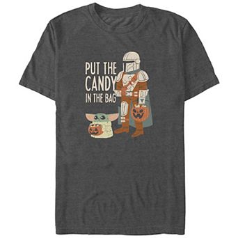 Big & Tall Star Wars The Mandalorian Grogu Put The Candy In The Bag Graphic Tee