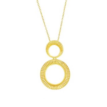 Argento Bella 14k Gold Over Sterling Silver Round Necklace