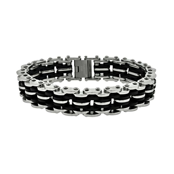 Trans Pride Stainless Steel Bike Chain Bracelet