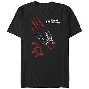 Big & Tall A Nightmare On Elm Street Ready Or Not Here I Come Graphic Tee