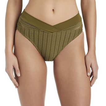 Women's Modern Supply by Sanctuary High Leg V-Waist Swim Suit Bottoms