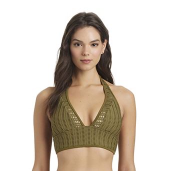 Women's Modern Supply by Sanctuary Longline Halter Bra Swim Suit Top