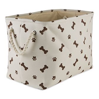 Bone Dry Polyester Paw & Bone Rectangle Pet Bin