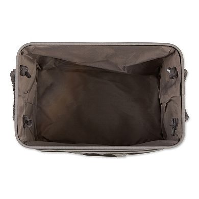 Bone Dry Black Polyester Stripe with Paw Patch Rectangle Pet Bin