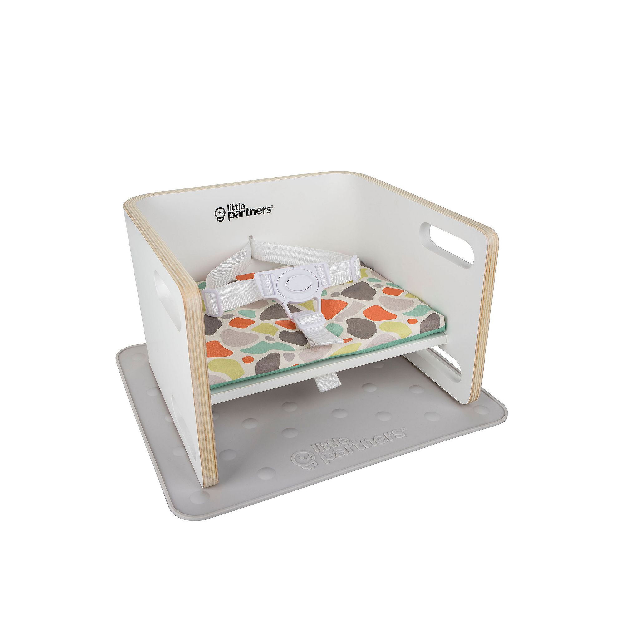 Little Partners 3-in-1 Learning Booster Seat and Step Stool, White