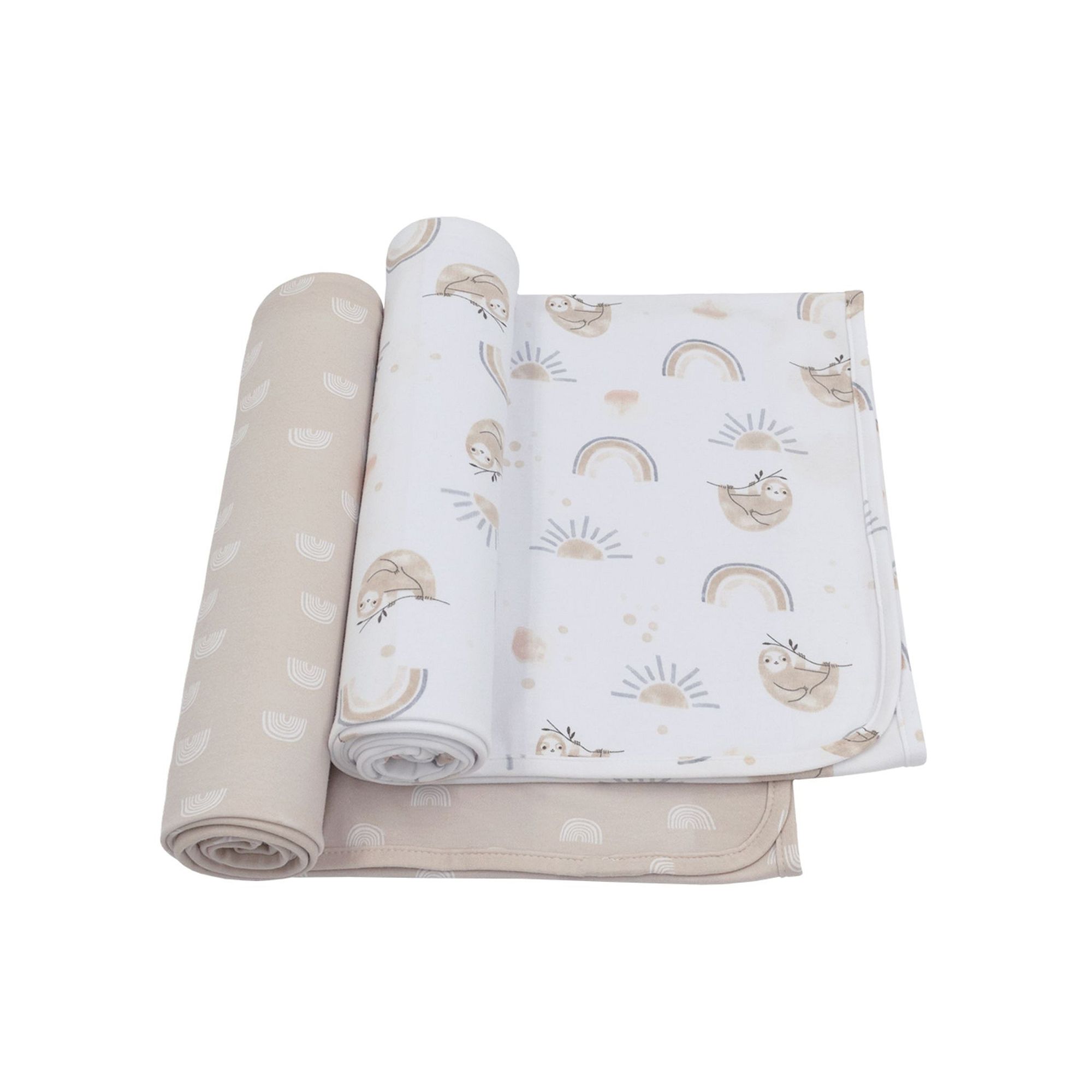 Living Textiles 2-Pack Jersey Swaddles, Rainbow Sl