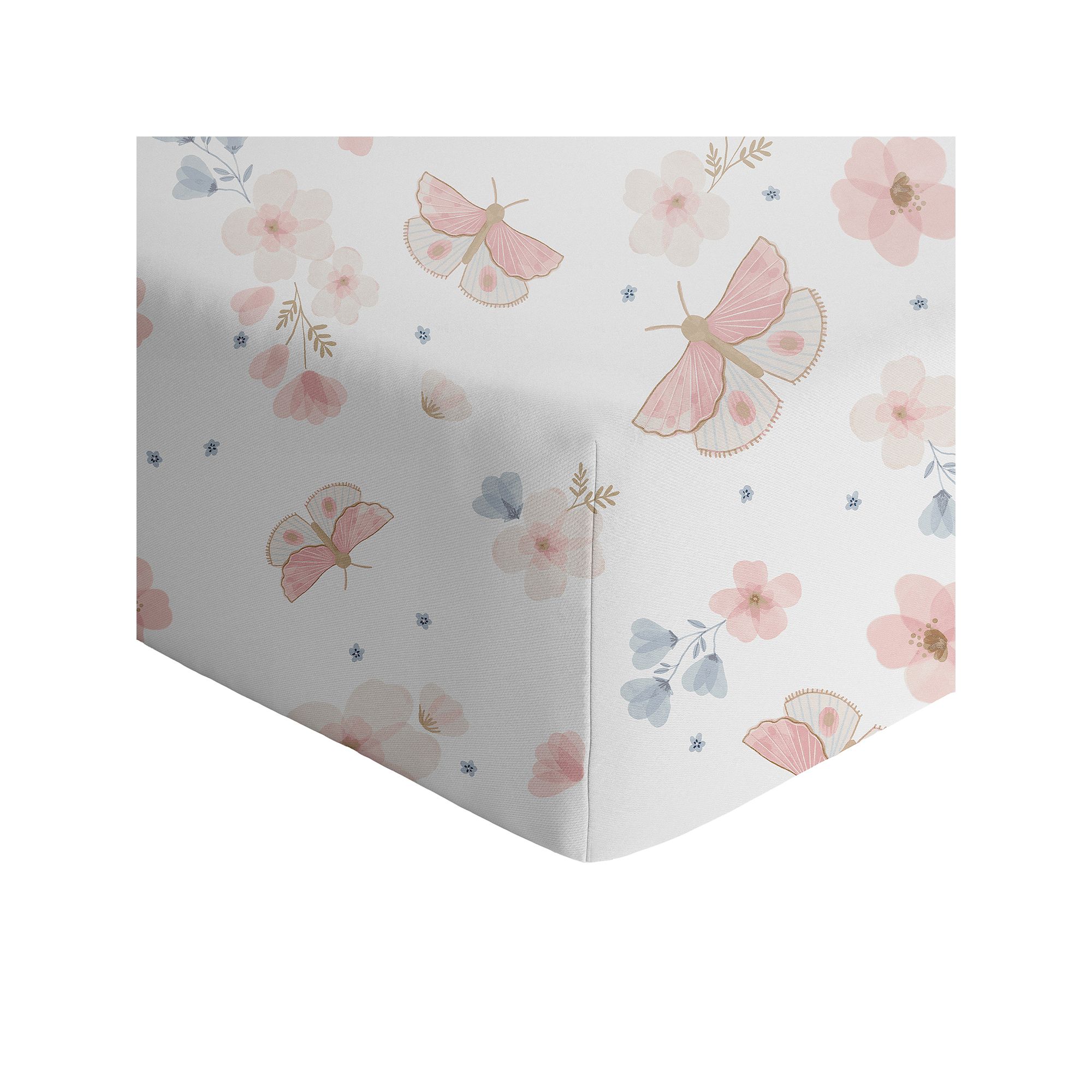 Living Textiles Cotton Jersey Fitted Sheet, Fly Away