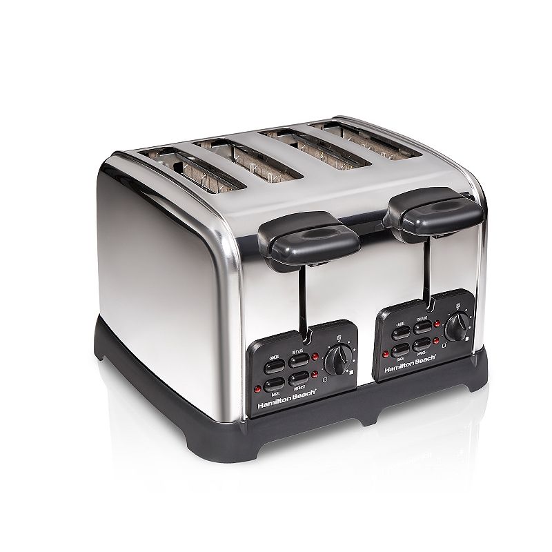 Hamilton Beach - Classic 4 Slice Toaster with Sure-Toast Technology - Stainless Steel