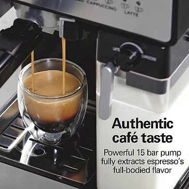 Hamilton Beach Slide & Lock Espresso Maker with Automatic Milk Reservoir
