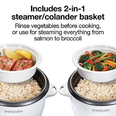 Proctor Silex 10-Cup Rice Cooker & Food Steamer
