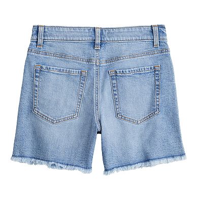 Girls 6-20 SO® High Rise Mid Length Relaxed-Fit Denim Shorts in Regular & Plus Size