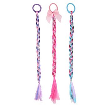 Girls Elli by Capelli 3 pk Braided Faux Hair Tie Set
