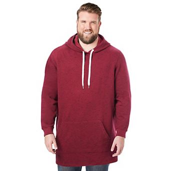 KingSize Men's Big & Tall Fleece Longer-Length Pullover Hoodie