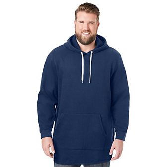 KingSize Men's Big & Tall Fleece Longer-Length Pullover Hoodie