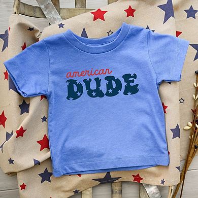 American Dude Stars Toddler Short Sleeve Graphic Tee