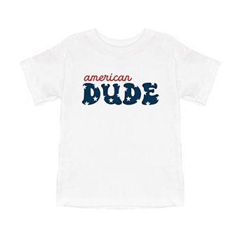 American Dude Stars Toddler Short Sleeve Graphic Tee