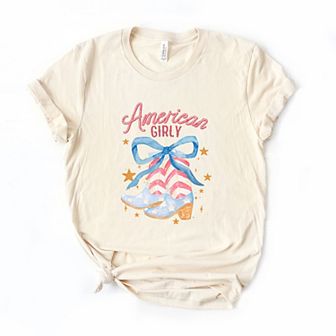 American Girly Coquette Boots Toddler Short Sleeve Graphic Tee