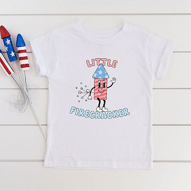 Retro Little Firecracker Toddler Short Sleeve Graphic Tee
