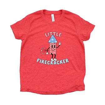 Retro Little Firecracker Toddler Short Sleeve Graphic Tee