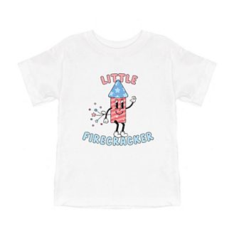 Retro Little Firecracker Toddler Short Sleeve Graphic Tee