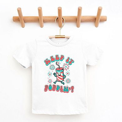Keep It Poppin' Firework Toddler Short Sleeve Graphic Tee
