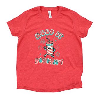 Keep It Poppin' Firework Toddler Short Sleeve Graphic Tee