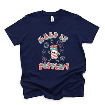 Keep It Poppin' Firework Toddler Short Sleeve Graphic Tee